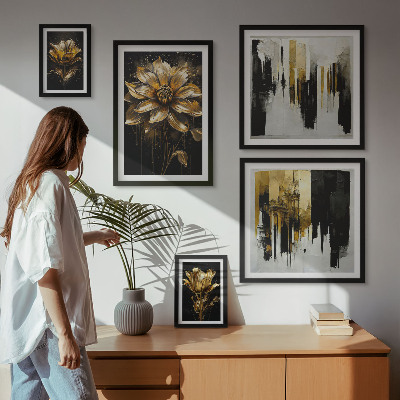 Komplet ujemajočih se slik Cvetlični motivi, eleganca, modernost