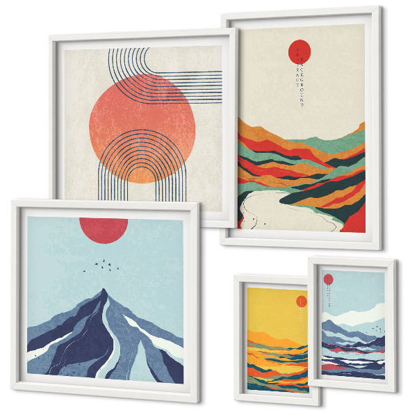 Poliptih v okvirju Abstraktne gorske pokrajine