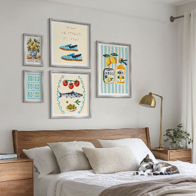 Set 5 slik v okvirju agrumi italijanske kuhinje