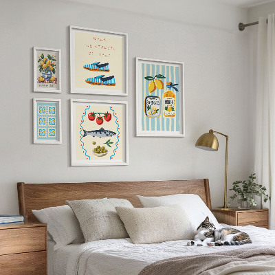 Set 5 slik v okvirju agrumi italijanske kuhinje