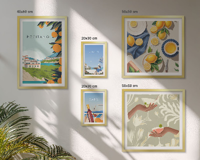 Komplet ujemajočih se slik Italijanske počitnice Amalfi Capri