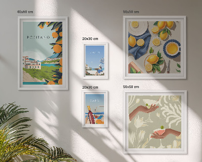 Komplet ujemajočih se slik Italijanske počitnice Amalfi Capri