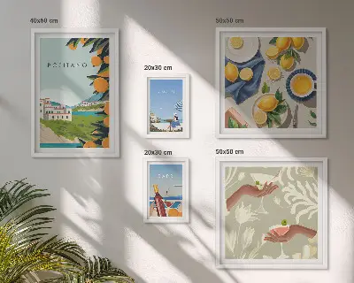 Italijanske počitnice Amalfi Capri komplet ujemajočih se slik
