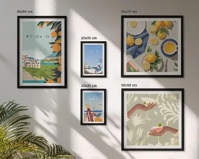 Italijanske počitnice Amalfi Capri komplet ujemajočih se slik