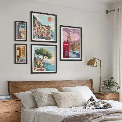 Evropska mesta kulture komplet 5 slik v okvirju