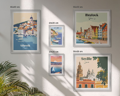 Komplet ujemajočih se slik Pokrajine obalnih mest