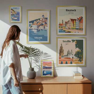 Komplet ujemajočih se slik Pokrajine obalnih mest