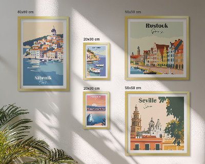 Komplet ujemajočih se slik Pokrajine obalnih mest