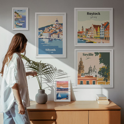 Komplet ujemajočih se slik Pokrajine obalnih mest