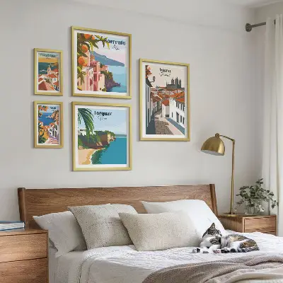 Slikovita mesta Evrope komplet ujemajočih se slik