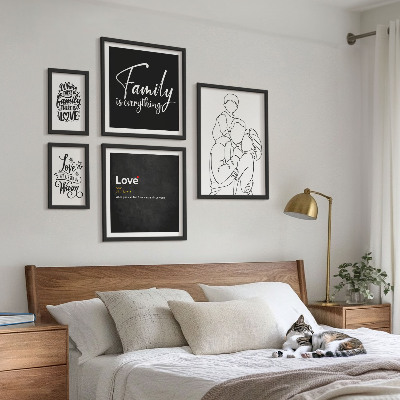 Set 5 slik v okvirju Družinske vrednote ljubezni in bližine