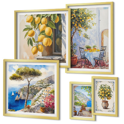 Poliptih v okvirju Sonce z navdihom citrusov