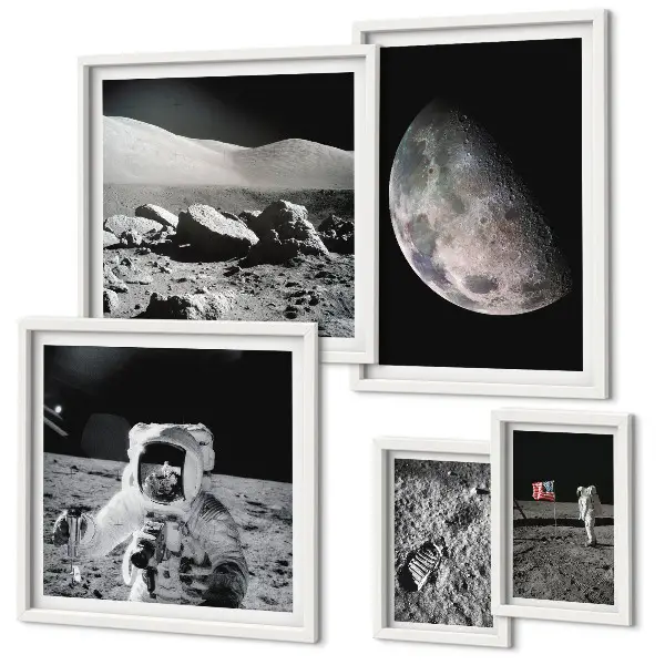 Lunine pokrajine astronavtov poliptih v okvirju