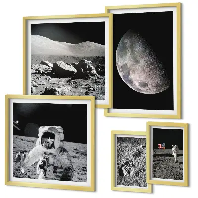 Lunine pokrajine astronavtov poliptih v okvirju