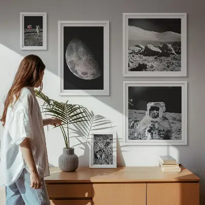 Lunine pokrajine astronavtov poliptih v okvirju