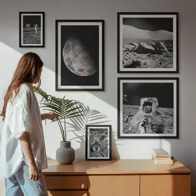 Lunine pokrajine astronavtov poliptih v okvirju