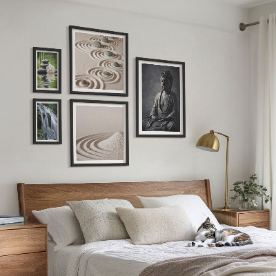 Set 5 slik v okvirju Sproščujoče zen naravne teme