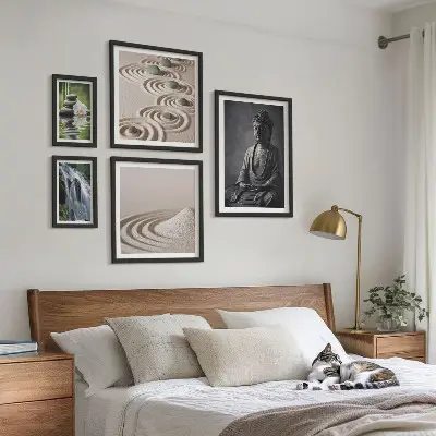 Komplet 5 slik v okvirju sproščujoči motivi narave v zen stilu