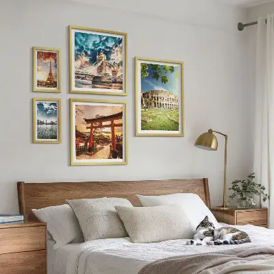 Ikone svetovne arhitekture komplet ujemajočih se slik