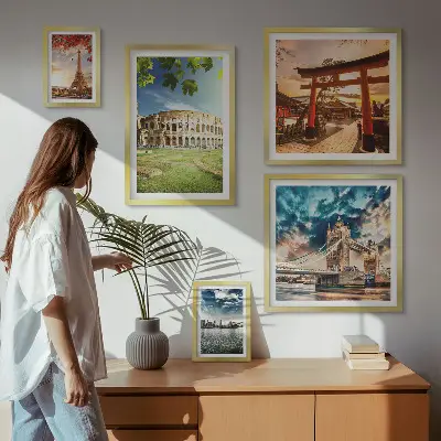Ikone svetovne arhitekture komplet ujemajočih se slik