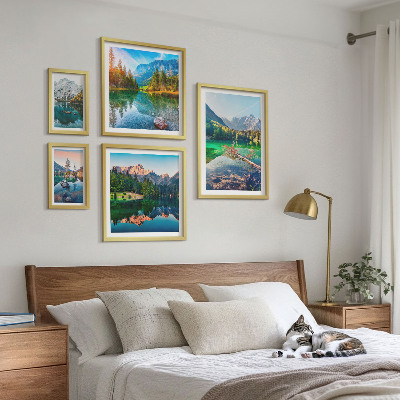 Komplet ujemajočih se slik Gorske pokrajine, jezera, gozdovi