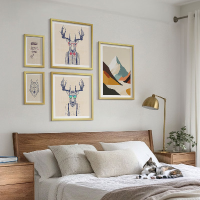 Set 5 slik v okvirju Elegantni živalski portreti