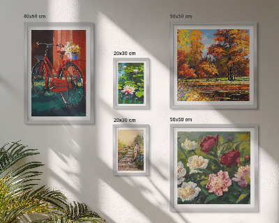Komplet ujemajočih se slik Slikovito cvetlično kolesarjenje