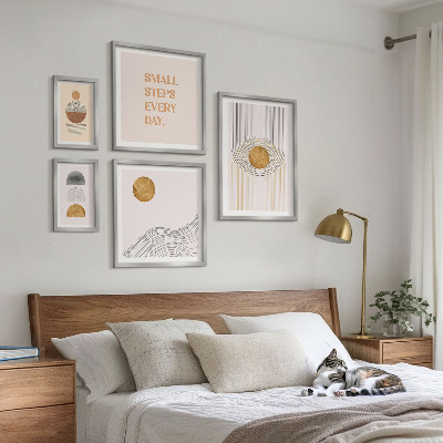 Set 5 slik v okvirju Abstraktna geometrijska besedila