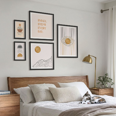 Set 5 slik v okvirju Abstraktna geometrijska besedila