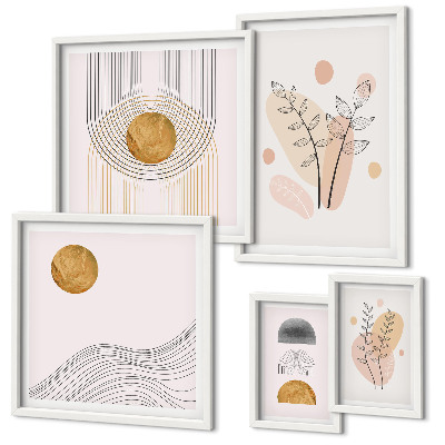 Set 5 slik v okvirju Elegantne minimalistične rastline