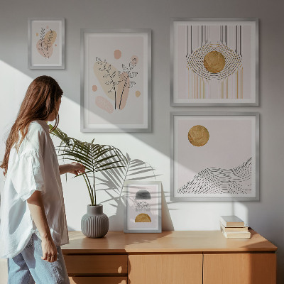 Set 5 slik v okvirju Elegantne minimalistične rastline