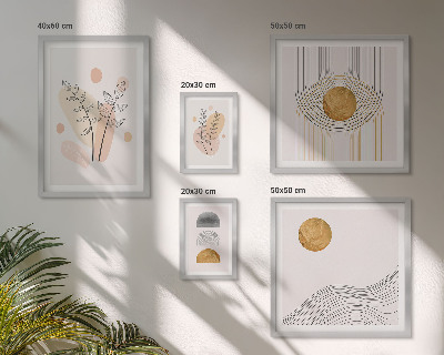 Set 5 slik v okvirju Elegantne minimalistične rastline