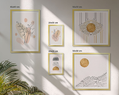 Set 5 slik v okvirju Elegantne minimalistične rastline