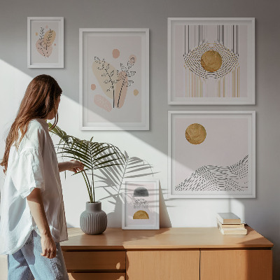 Set 5 slik v okvirju Elegantne minimalistične rastline