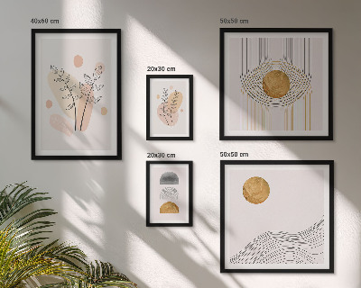 Set 5 slik v okvirju Elegantne minimalistične rastline