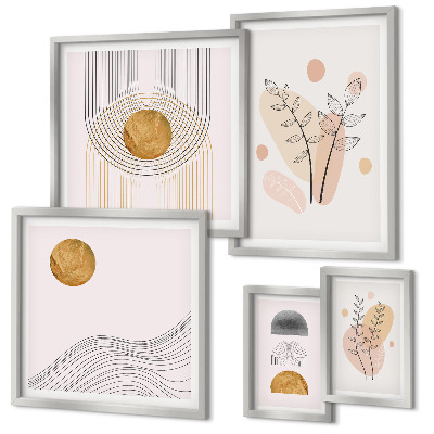 Set 5 slik v okvirju Elegantne minimalistične rastline