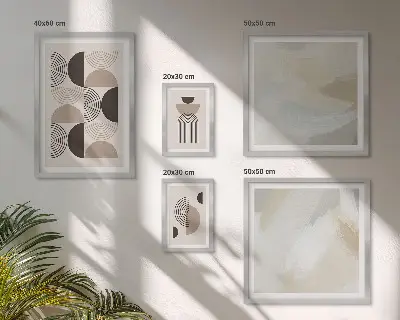 Abstraktne geometrijske oblike poliptih v okvirju