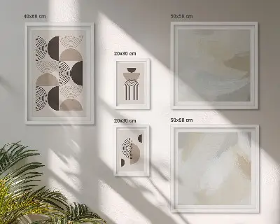 Abstraktne geometrijske oblike poliptih v okvirju