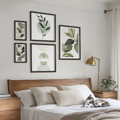 Set 5 slik v okvirju Skandinavski rastlinski motivi