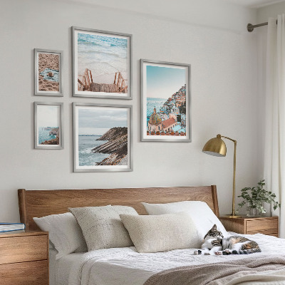 Komplet ujemajočih se slik Italijanska mesta, plaže, sprostitev