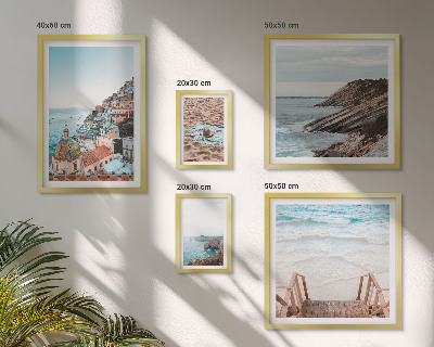 Komplet ujemajočih se slik Italijanska mesta, plaže, sprostitev