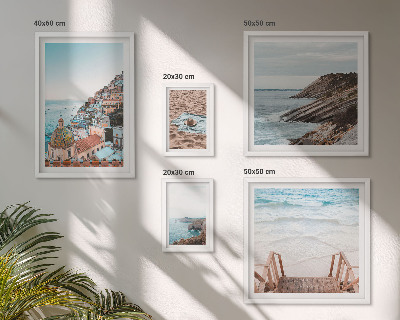 Komplet ujemajočih se slik Italijanska mesta, plaže, sprostitev