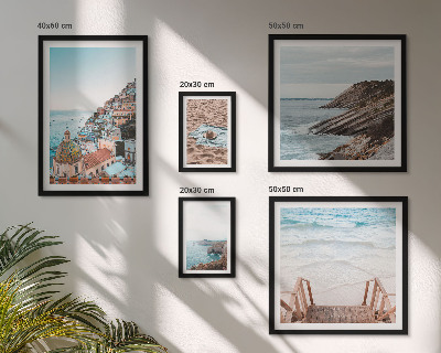 Komplet ujemajočih se slik Italijanska mesta, plaže, sprostitev