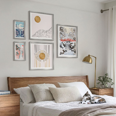 Poliptih v okvirju Pokrajine slapovi mostovi Japonska