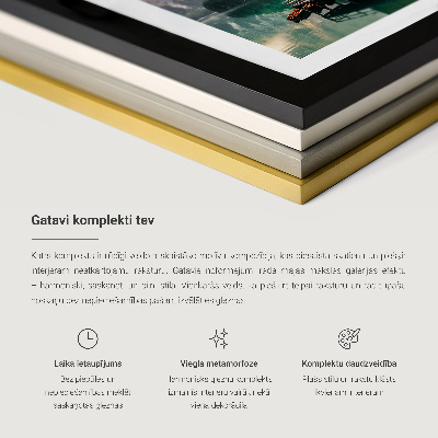 Komplet ujemajočih se slik Abstraktne geometrijske rastline
