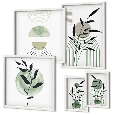 Set 5 slik v okvirju Elegantna grafika rastlin