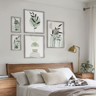Set 5 slik v okvirju Elegantna grafika rastlin