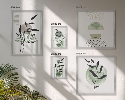 Set 5 slik v okvirju Elegantna grafika rastlin