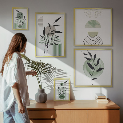Set 5 slik v okvirju Elegantna grafika rastlin