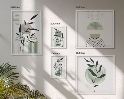Set 5 slik v okvirju Elegantna grafika rastlin